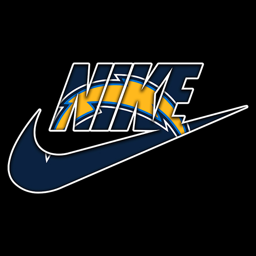 Los Angeles Chargers Nike logo iron on paper